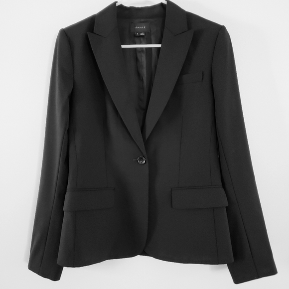 Theory GABE B Black Single Breasted Lined Blazer Jackets & Coats 